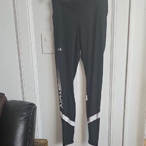 Under Armour Black Tights with Silver Reflective Accents